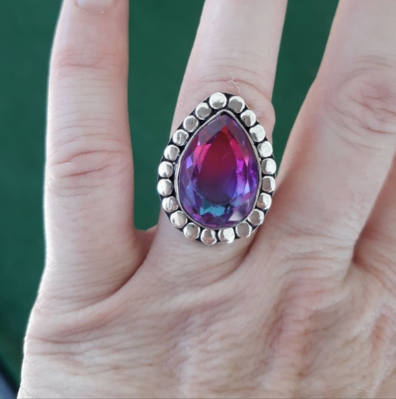*** Sale *** New Bi-Color Tourmaline 925 Silver Ring.  - Picture 2 of 9